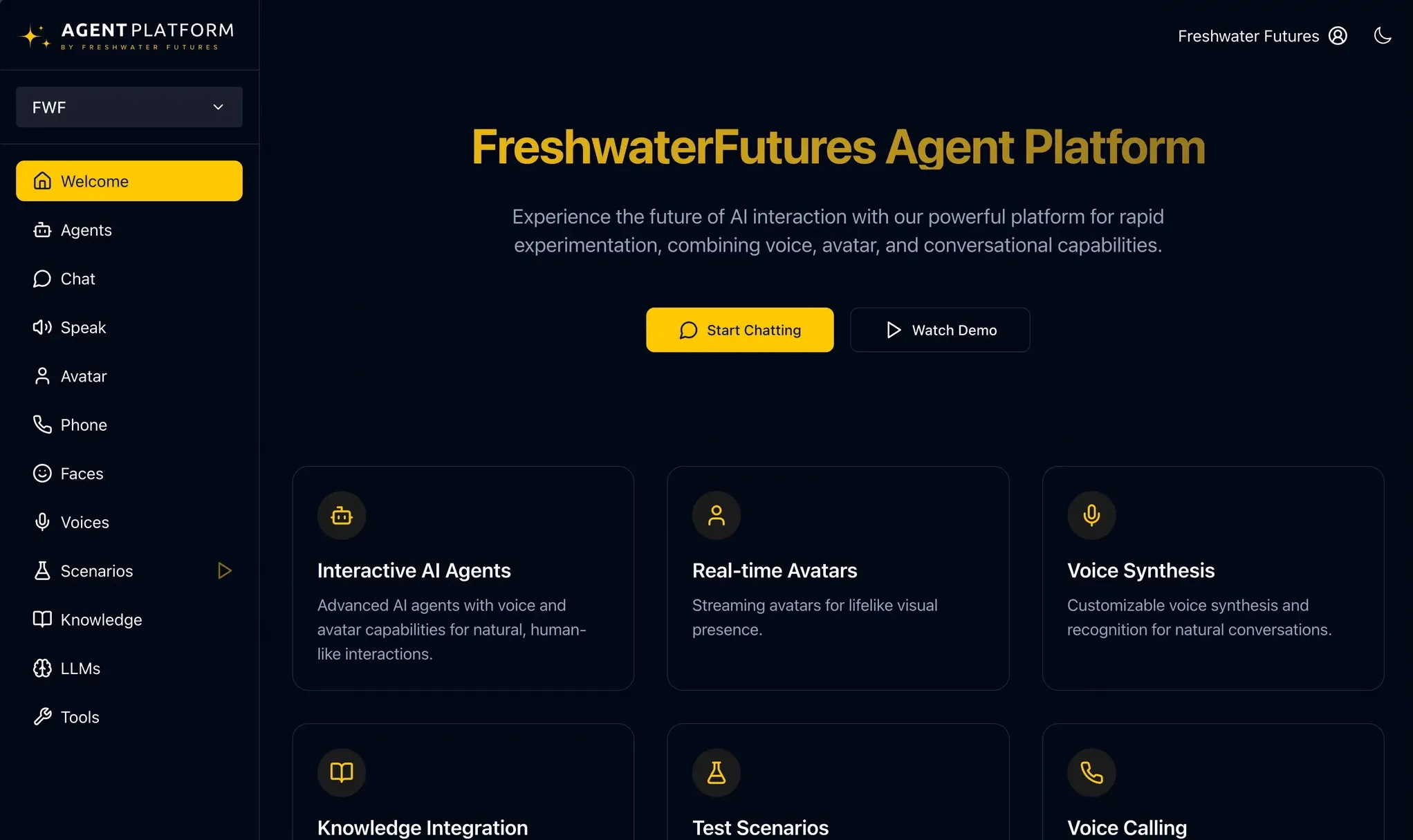 An early version of our agent platform